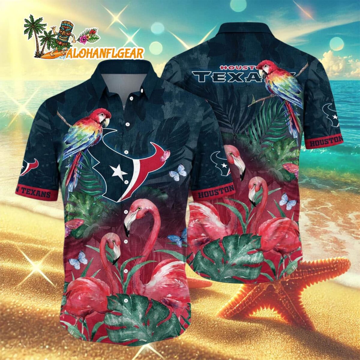 Houston Texans Flamingo And Flower Hawaiian Shirt, Houston Texans Aloha Shirt 2 Houston Texans Flamingo And Flower Hawaiian Shirt Houston Texans Aloha Shirt 3