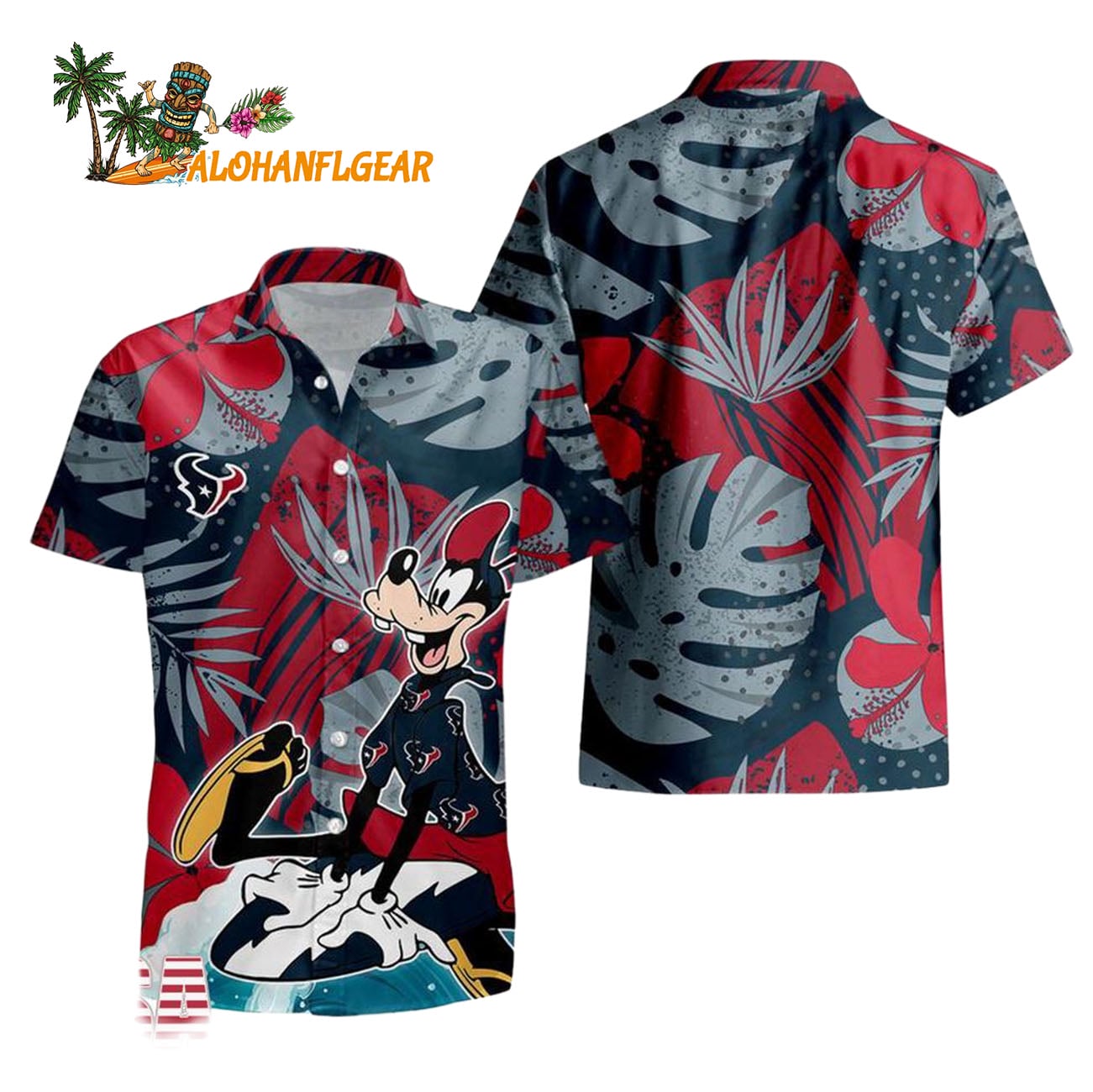 Houston Texans Goofy Disney Limited Edition Hawaiian Shirt, Houston Texans Aloha Shirt Houston Texans Goofy Disney Limited Edition Hawaiian Shirt, Houston Texans Aloha Shirt