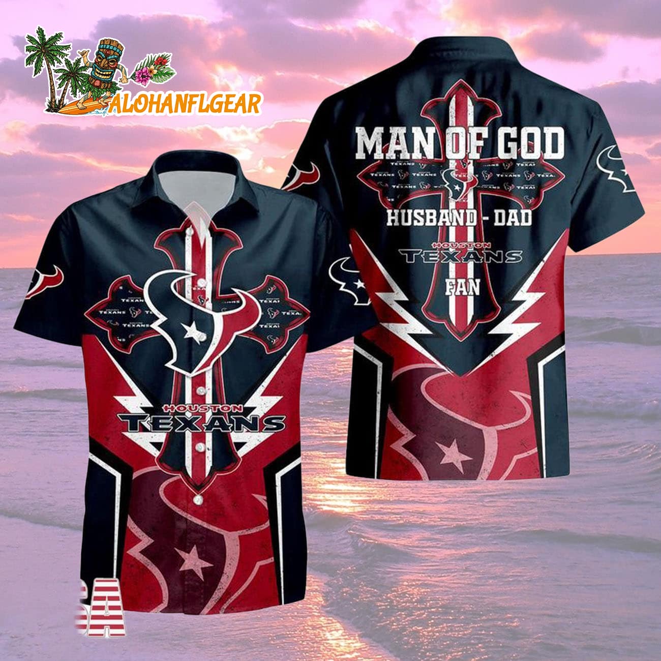 Houston Texans Man Of God Gift For Fathers Day Hawaiian Shirt, Houston Texans Aloha Shirt Houston Texans Man Of God Gift For Fathers Day Hawaiian Shirt, Houston Texans Aloha Shirt