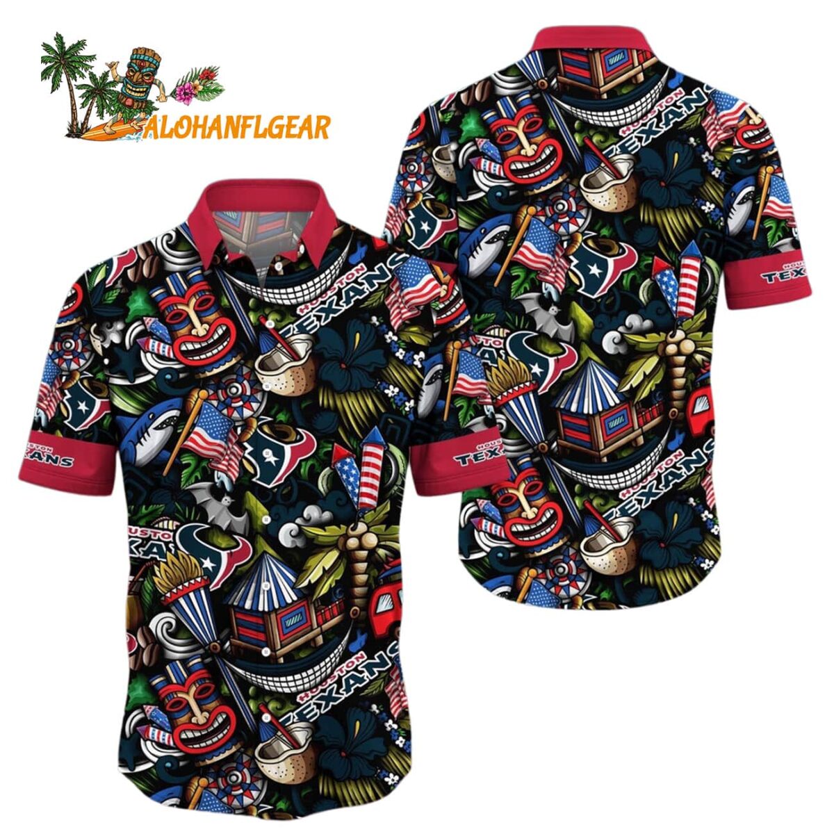 Houston Texans Tiki Me Off Hawaiian Shirt Houston Texans Aloha Shirt 1