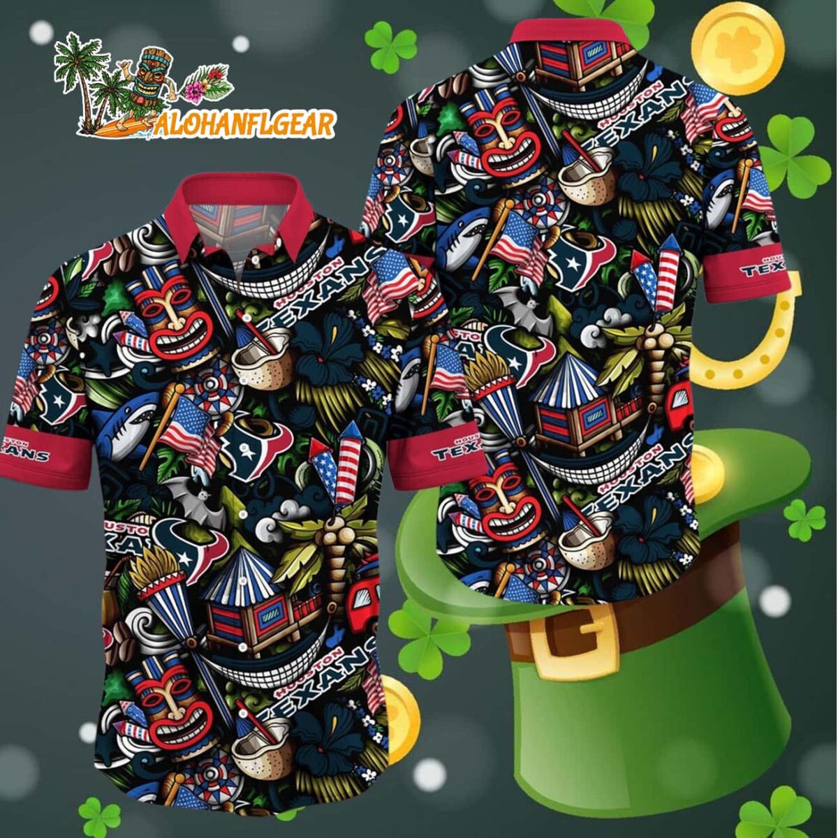 Houston Texans Tiki Me Off Hawaiian Shirt Houston Texans Aloha Shirt 4