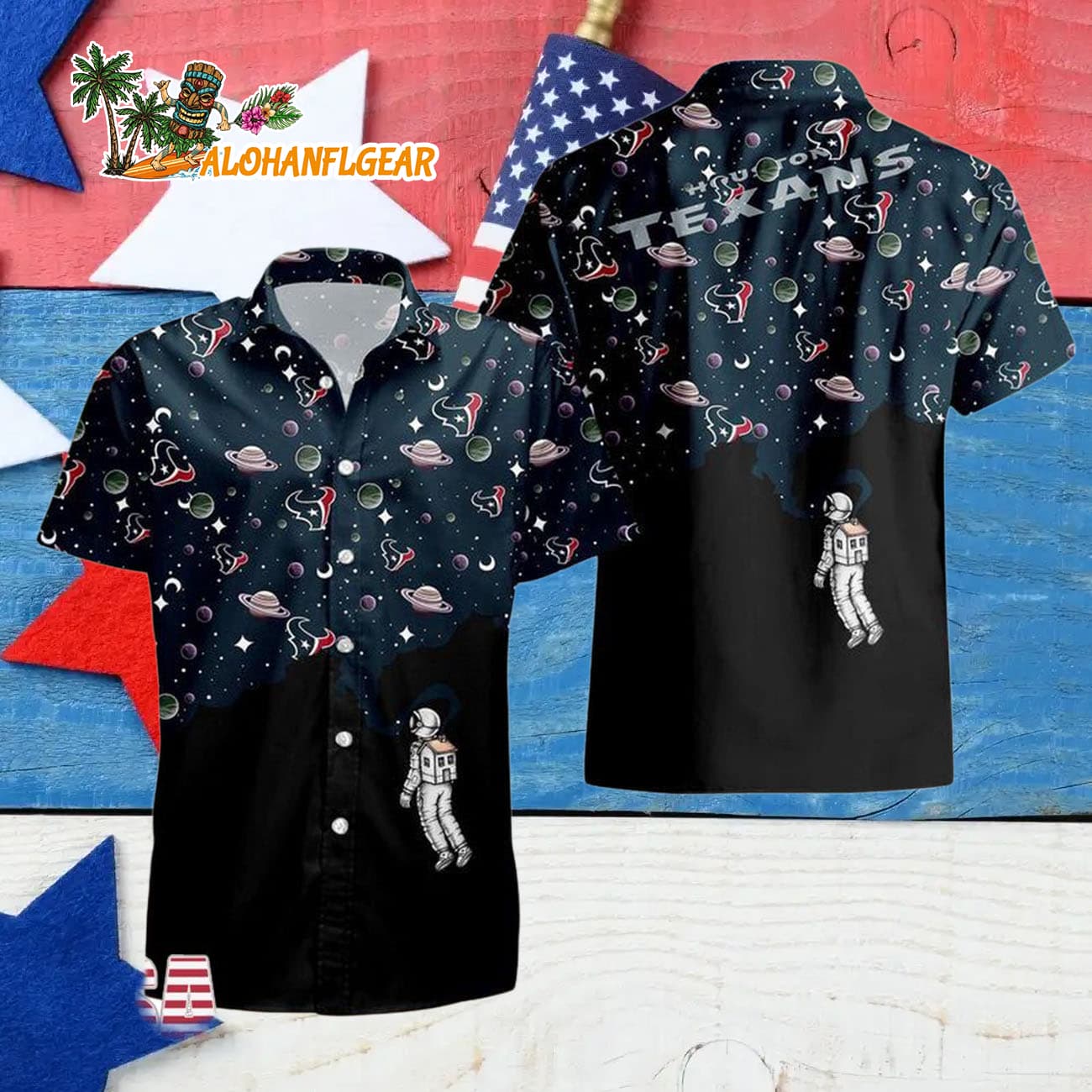 Houston Texans Universal Astronaut Pattern Hawaiian Shirt, Houston Texans Aloha Shirt Houston Texans Universal Astronaut Pattern Hawaiian Shirt, Houston Texans Aloha Shirt