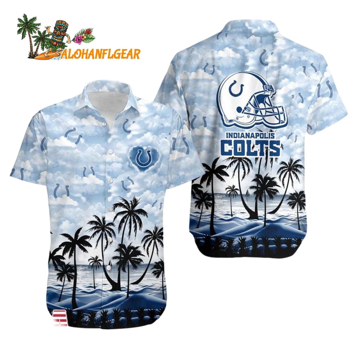 Indianapolis Colts Coconut Palms Limited Edition Hawaiian Shirt Indianapolis Colts Aloha Shirt 1