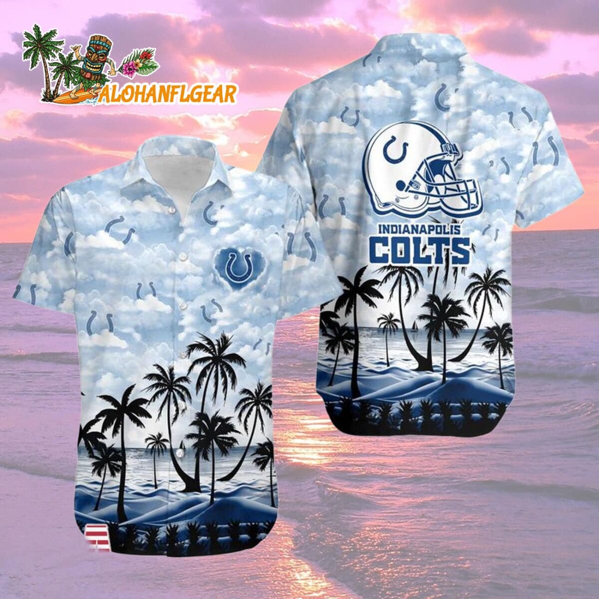 Indianapolis Colts Coconut Palms Limited Edition Hawaiian Shirt, Indianapolis Colts Aloha Shirt 1 Indianapolis Colts Coconut Palms Limited Edition Hawaiian Shirt Indianapolis Colts Aloha Shirt 2