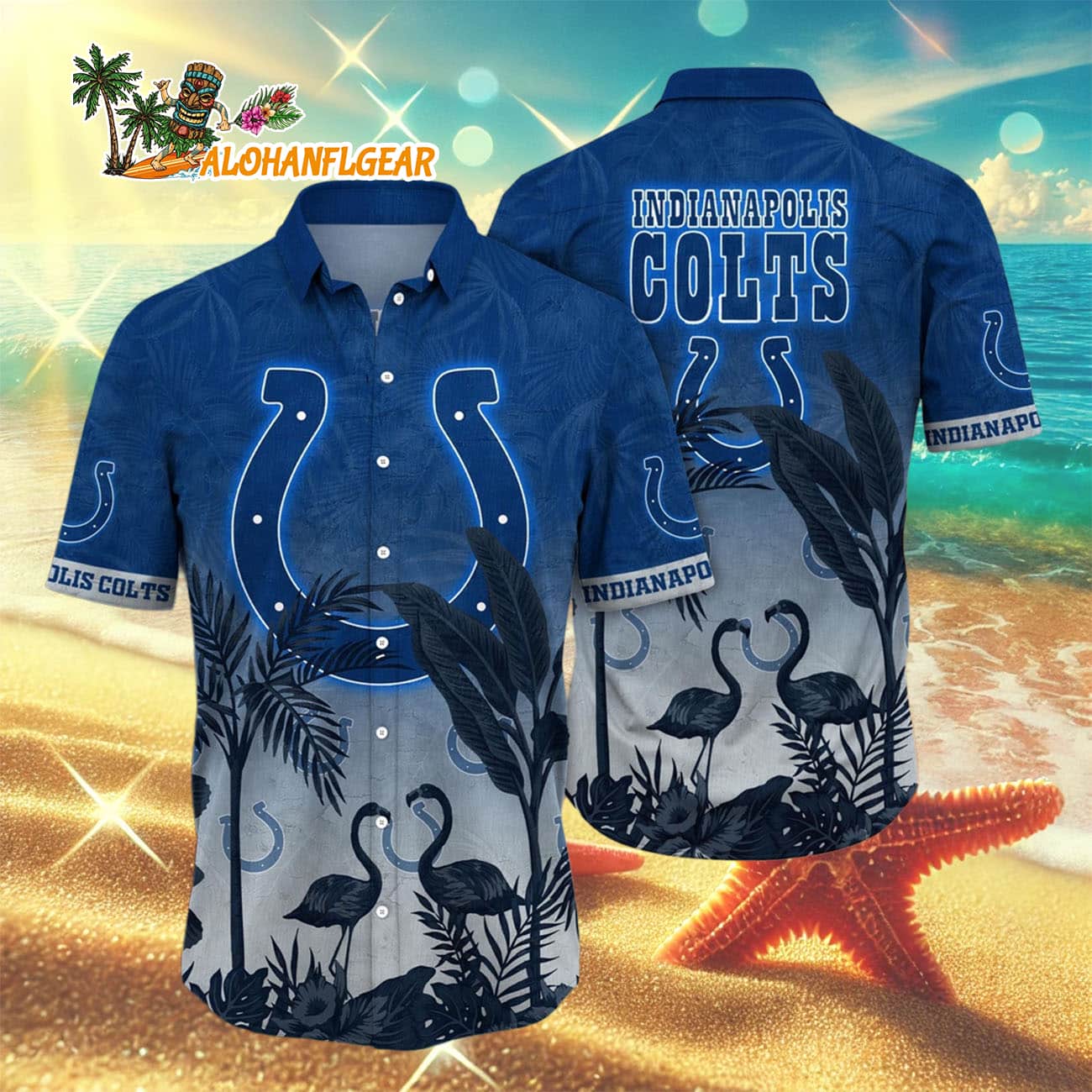 Indianapolis Colts Flamingo And Flower Funny Hawaiian Shirt, Indianapolis Colts Aloha Shirt Indianapolis Colts Flamingo And Flower Funny Hawaiian Shirt, Indianapolis Colts Aloha Shirt