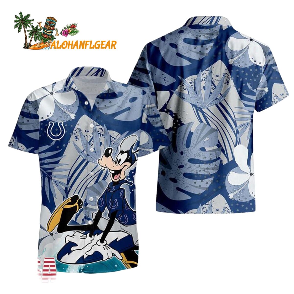 Indianapolis Colts Goofy Disney Limited Edition Hawaiian Shirt Indianapolis Colts Aloha Shirt 1