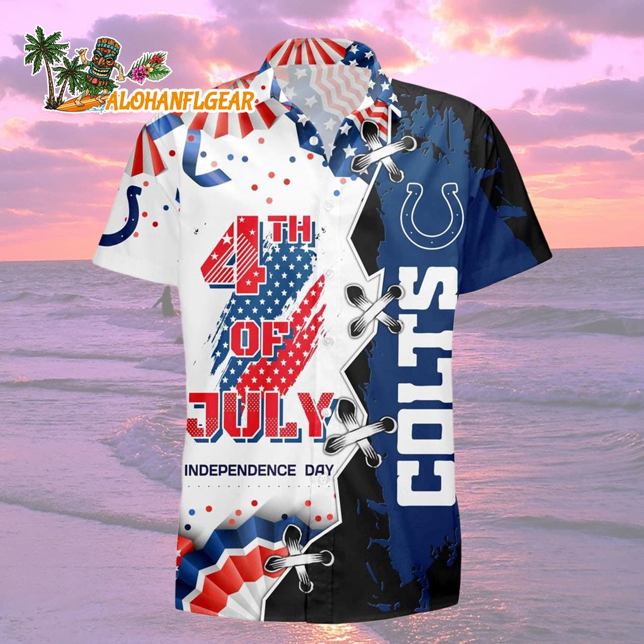 Indianapolis Colts Happy Independence Day Resurgence Hawaiian Shirt, NFL Aloha Shirt Indianapolis Colts Happy Independence Day Resurgence Hawaiian Shirt, NFL Aloha Shirt