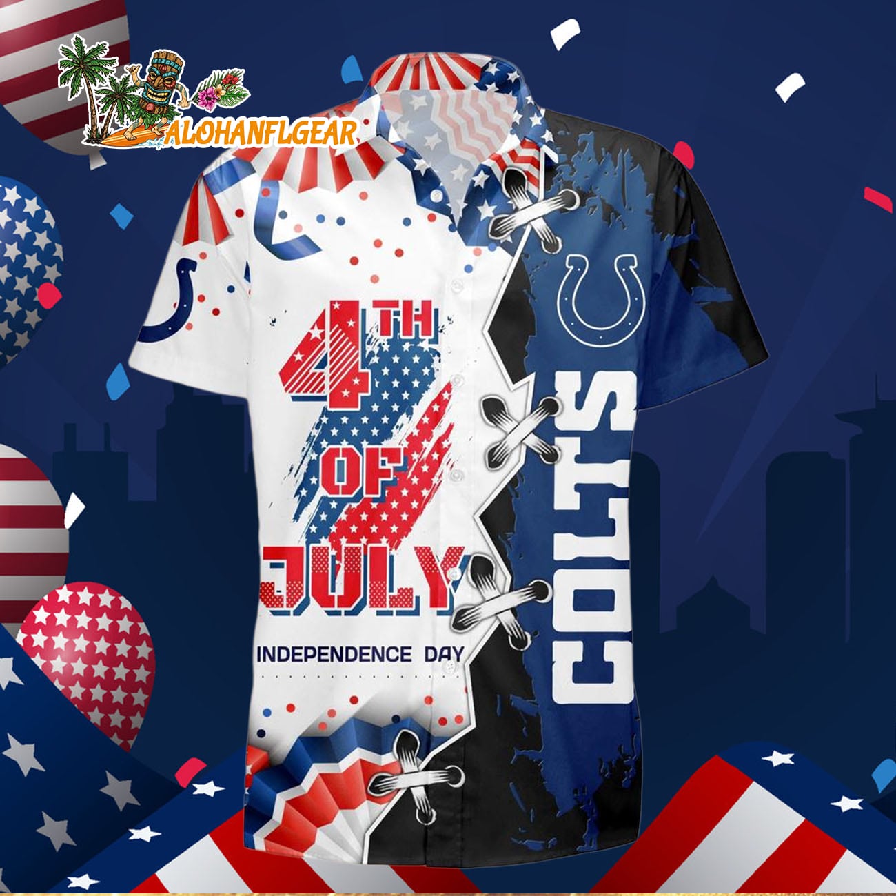 Indianapolis Colts Happy Independence Day Resurgence Hawaiian Shirt, NFL Aloha Shirt Indianapolis Colts Happy Independence Day Resurgence Hawaiian Shirt, NFL Aloha Shirt