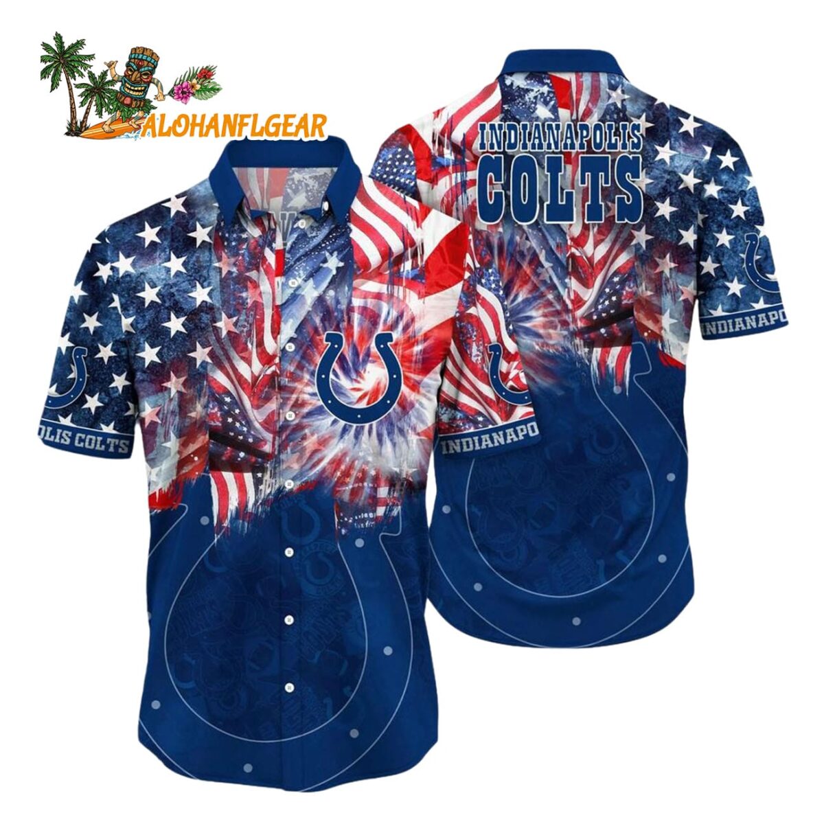 Indianapolis Colts Independence Day Hawaiian Shirt NFL Aloha Shirt 1