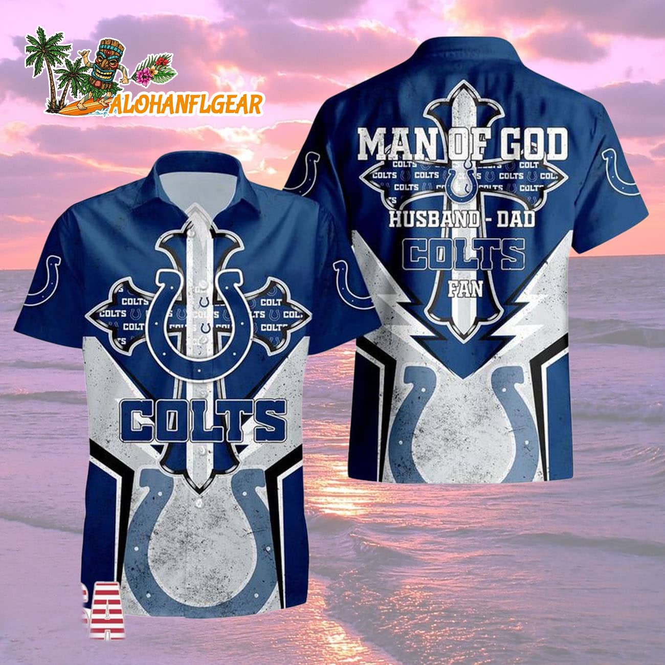 Indianapolis Colts Man Of God Gift For Fathers Day Hawaiian Shirt, Indianapolis Colts Aloha Shirt Indianapolis Colts Man Of God Gift For Fathers Day Hawaiian Shirt, Indianapolis Colts Aloha Shirt