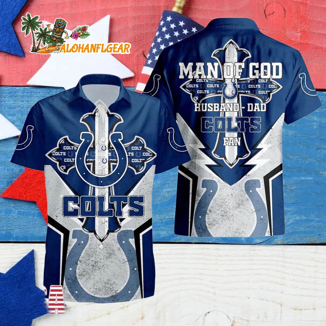 Indianapolis Colts Man Of God Gift For Fathers Day Hawaiian Shirt, Indianapolis Colts Aloha Shirt Indianapolis Colts Man Of God Gift For Fathers Day Hawaiian Shirt, Indianapolis Colts Aloha Shirt