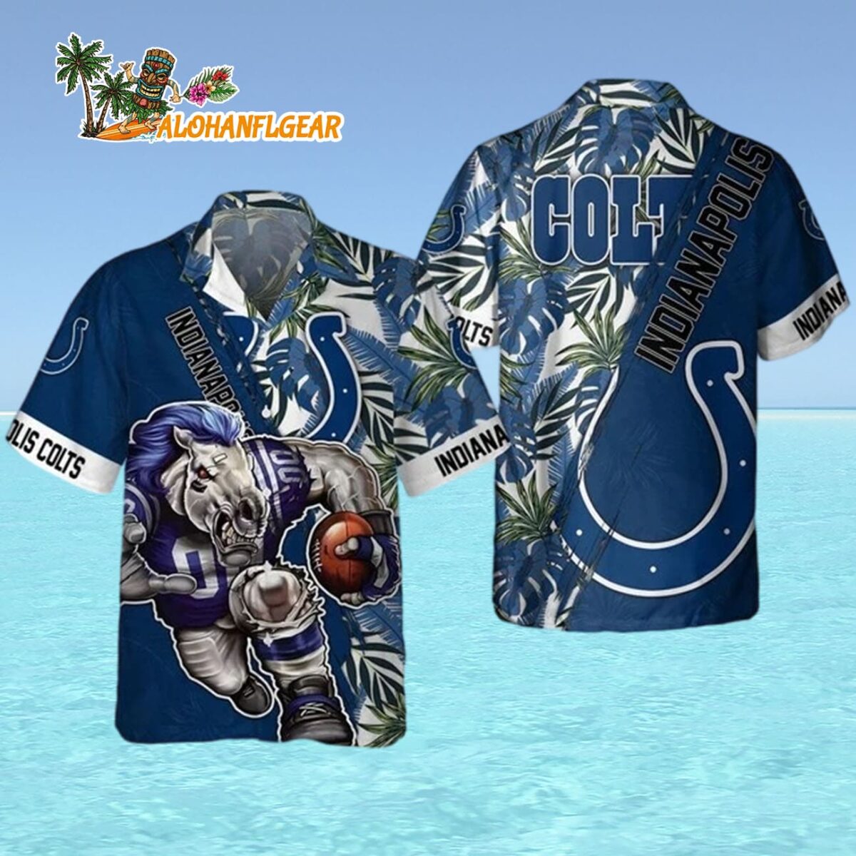 Indianapolis Colts Mascot Summer Hawaiian Shirt Indianapolis Colts Aloha Shirt 4