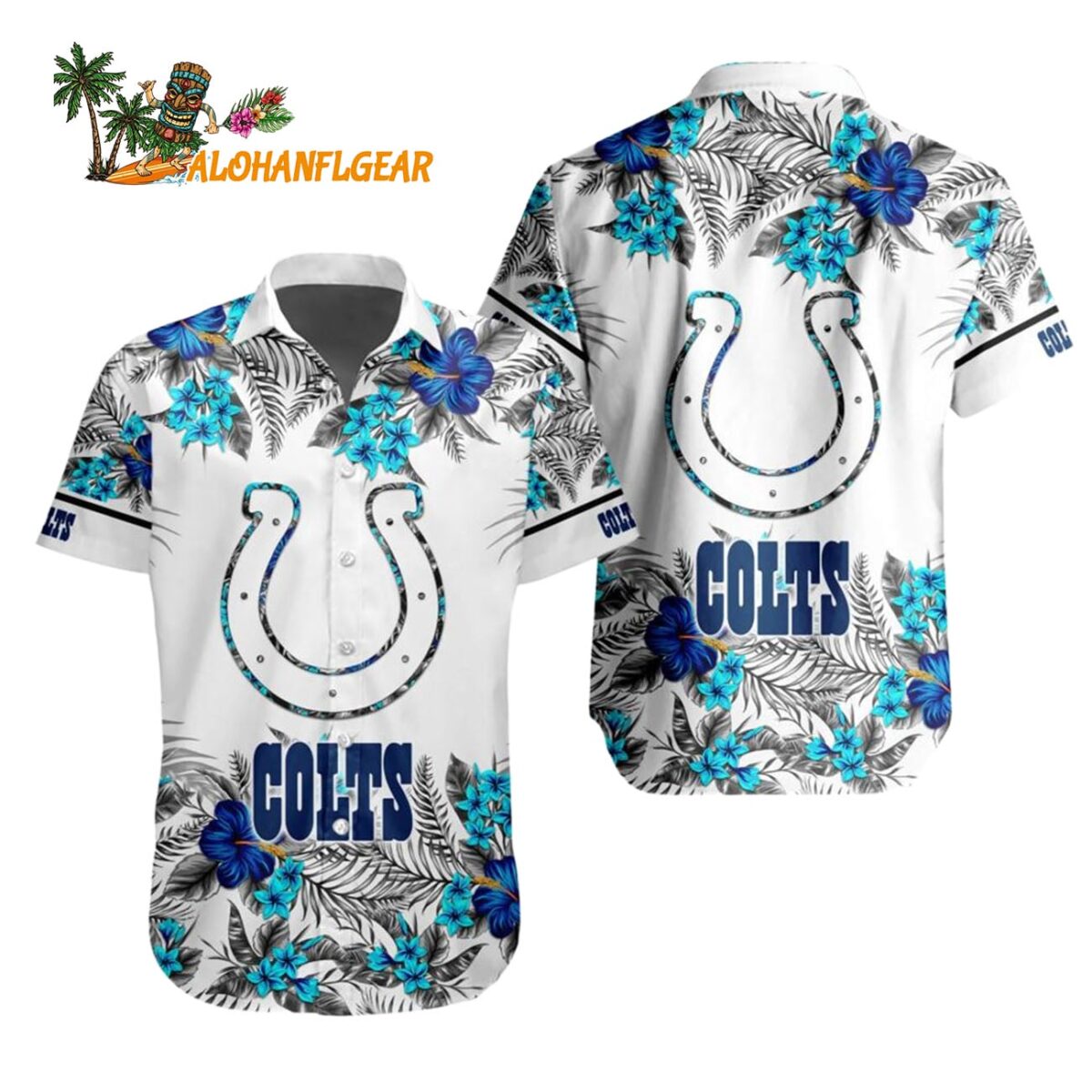 Indianapolis Colts Special Floral Tropical Team Spirit Hawaiian Shirt Indianapolis Colts Aloha Shirt 1