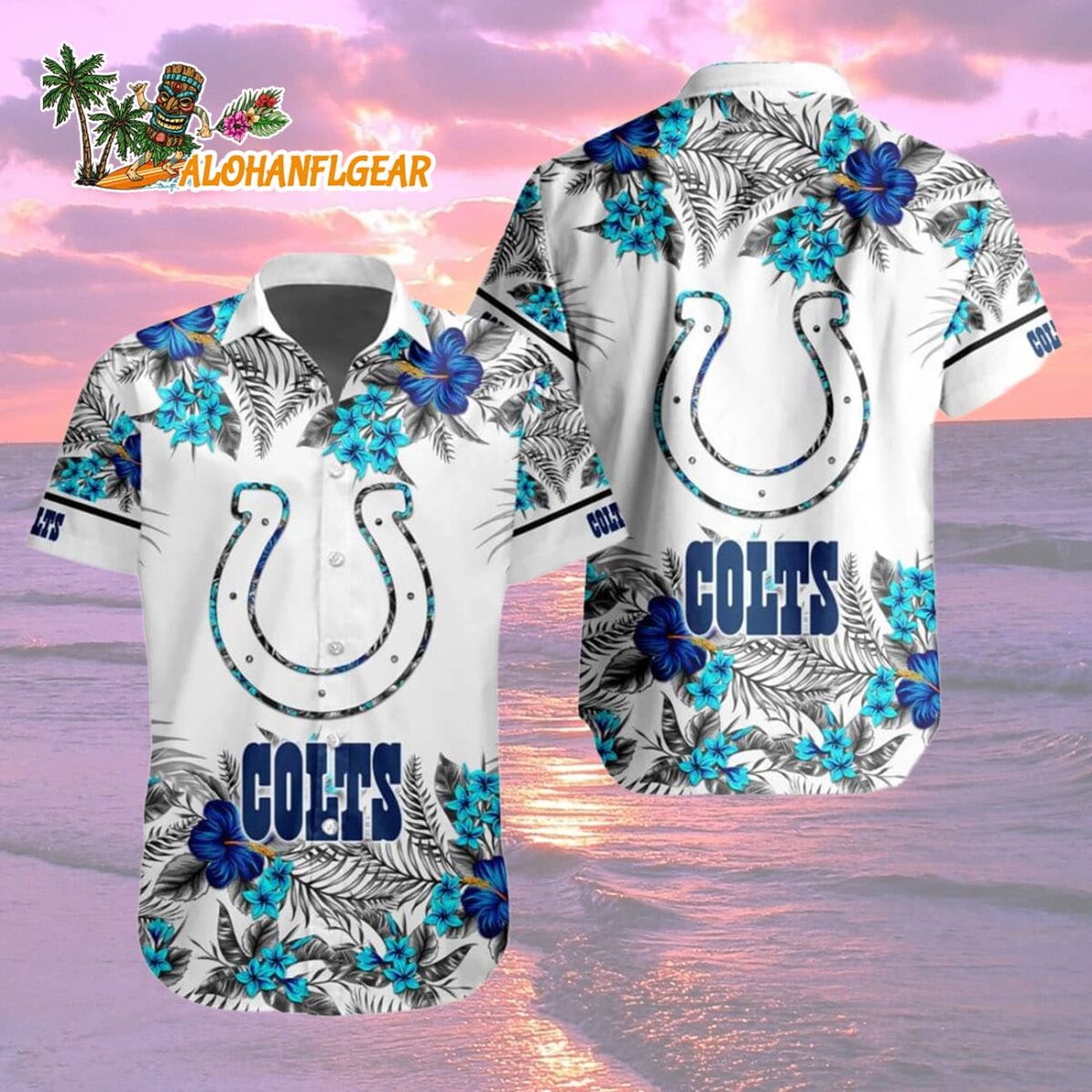 Indianapolis Colts Special Floral Tropical Team Spirit Hawaiian Shirt, Indianapolis Colts Aloha Shirt 1 Indianapolis Colts Special Floral Tropical Team Spirit Hawaiian Shirt Indianapolis Colts Aloha Shirt 2