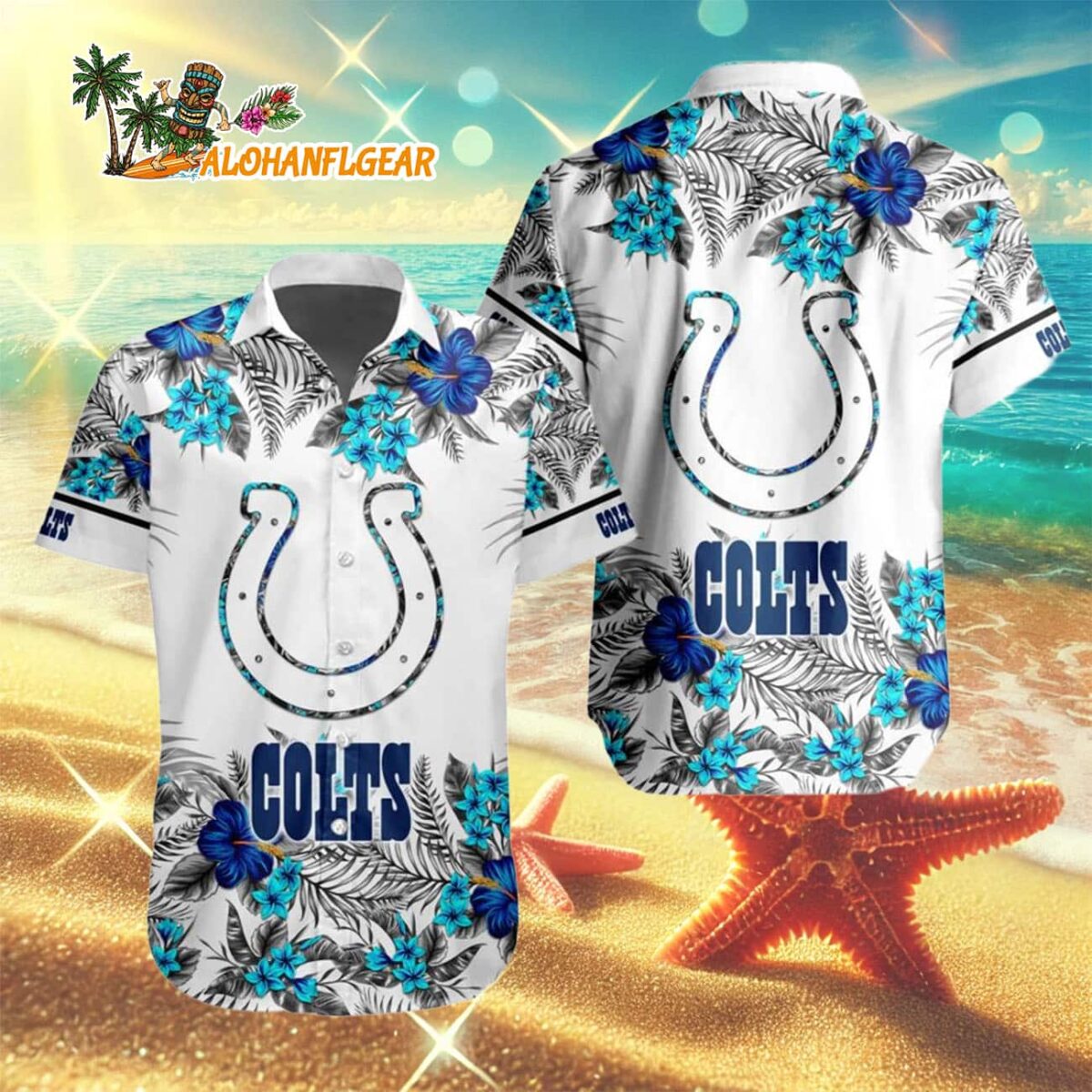 Indianapolis Colts Special Floral Tropical Team Spirit Hawaiian Shirt, Indianapolis Colts Aloha Shirt 2 Indianapolis Colts Special Floral Tropical Team Spirit Hawaiian Shirt Indianapolis Colts Aloha Shirt 3