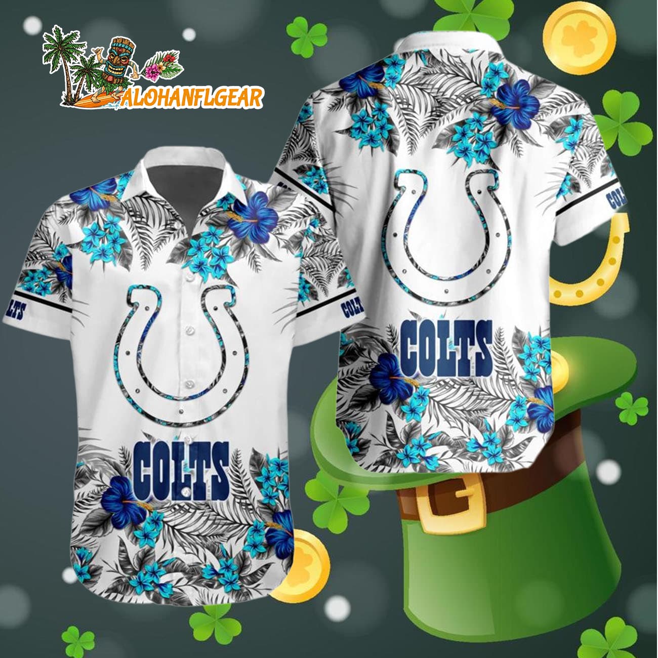 Indianapolis Colts Special Floral Tropical Team Spirit Hawaiian Shirt, Indianapolis Colts Aloha Shirt Indianapolis Colts Special Floral Tropical Team Spirit Hawaiian Shirt, Indianapolis Colts Aloha Shirt