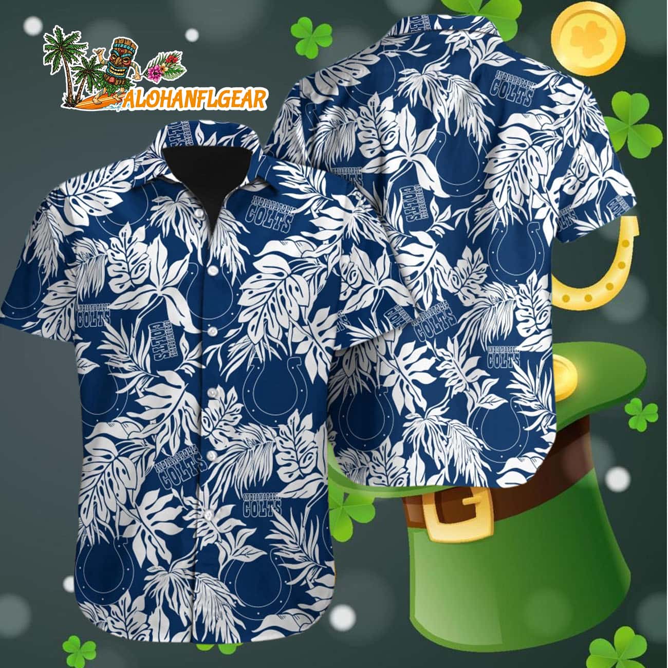 Indianapolis Colts Tropical Leafs Designs Hawaiian Shirt, Indianapolis Colts Aloha Shirt Indianapolis Colts Tropical Leafs Designs Hawaiian Shirt, Indianapolis Colts Aloha Shirt
