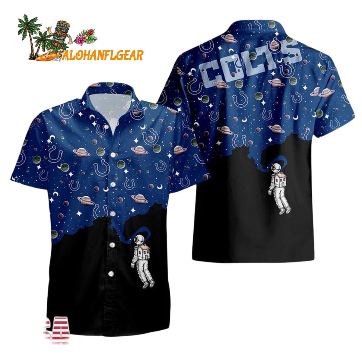 Indianapolis Colts Universal Astronaut Pattern Hawaiian Shirt Indianapolis Colts Aloha Shirt 1