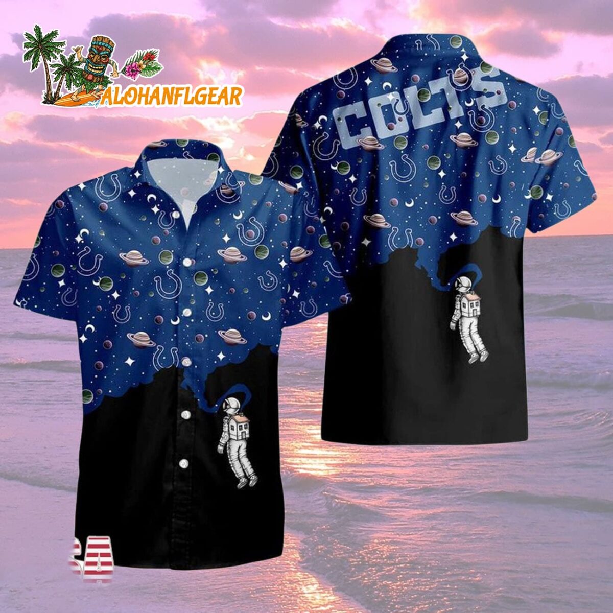 Indianapolis Colts Universal Astronaut Pattern Hawaiian Shirt, Indianapolis Colts Aloha Shirt 1 Indianapolis Colts Universal Astronaut Pattern Hawaiian Shirt Indianapolis Colts Aloha Shirt 2