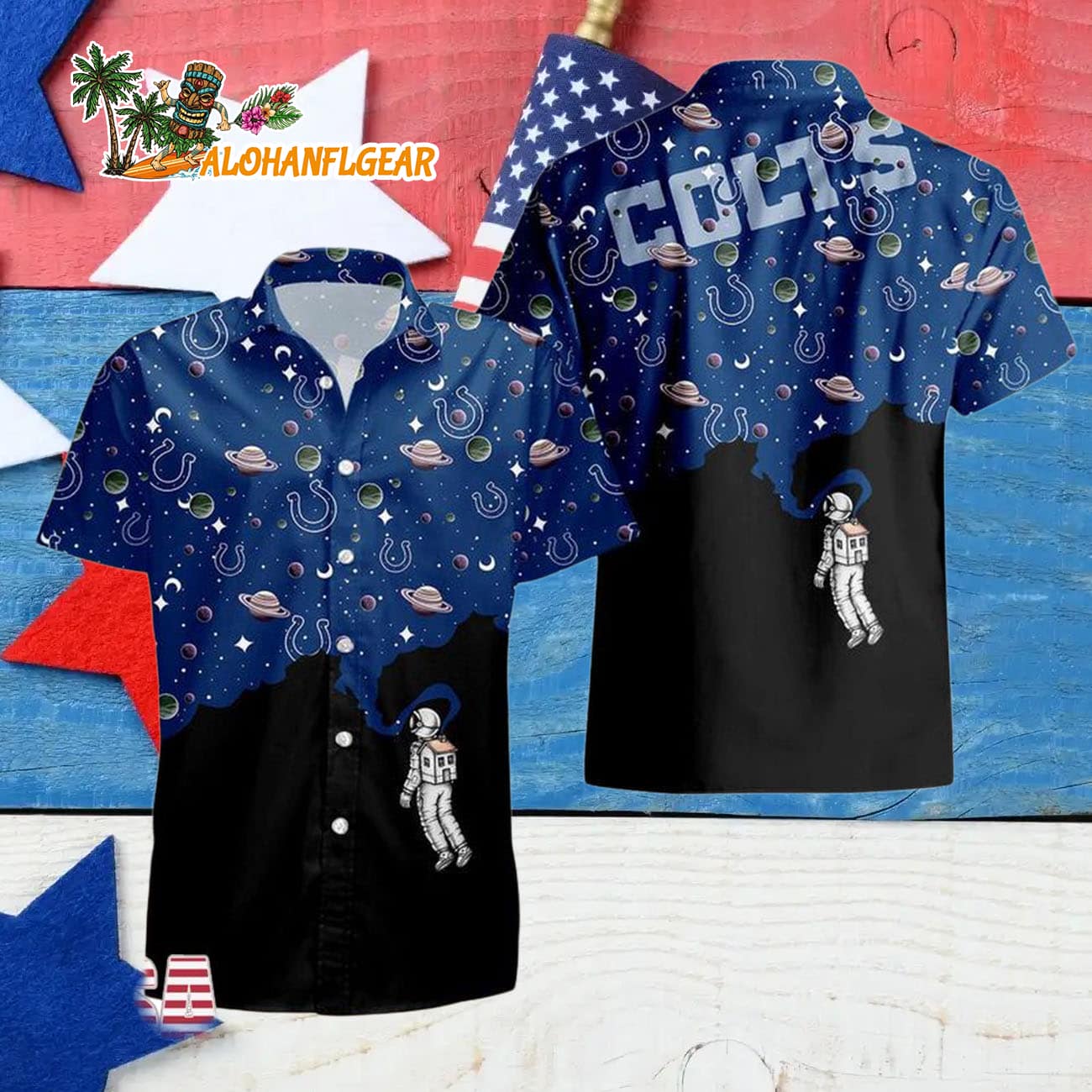 Indianapolis Colts Universal Astronaut Pattern Hawaiian Shirt, Indianapolis Colts Aloha Shirt Indianapolis Colts Universal Astronaut Pattern Hawaiian Shirt, Indianapolis Colts Aloha Shirt
