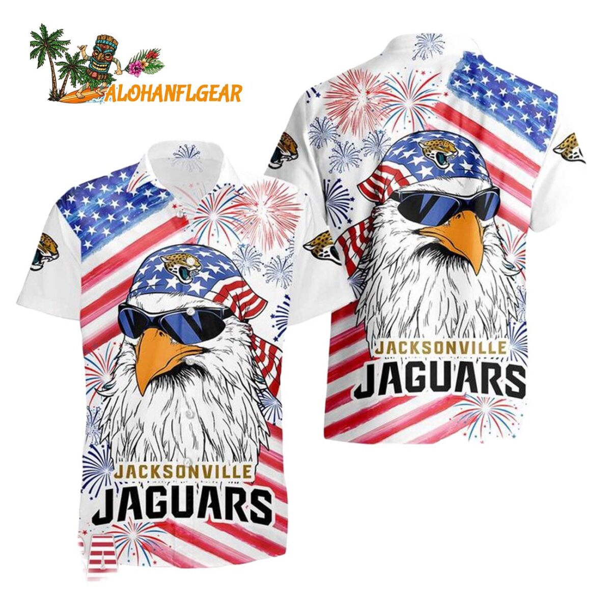 Jacksonville Jaguars American Eagle Emblem Hawaiian Shirt Jacksonville Jaguars Aloha Shirt 1