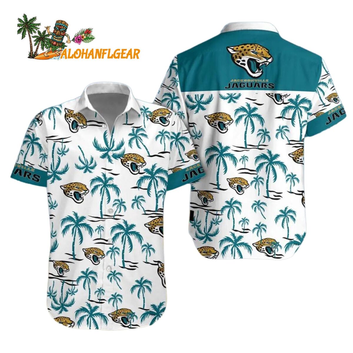 Jacksonville Jaguars Coconut Logo Beach Hawaiian Shirt NFL Aloha Shirt 1