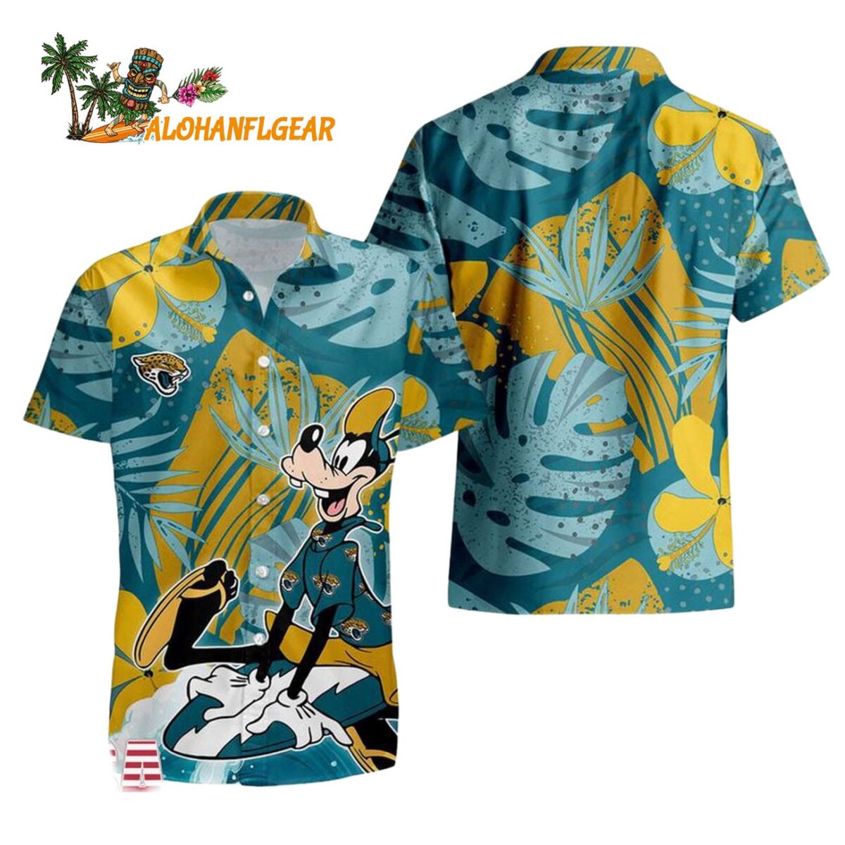 Jacksonville Jaguars Goofy Disney Limited Edition Hawaiian Shirt Jacksonville Jaguars Aloha Shirt 1