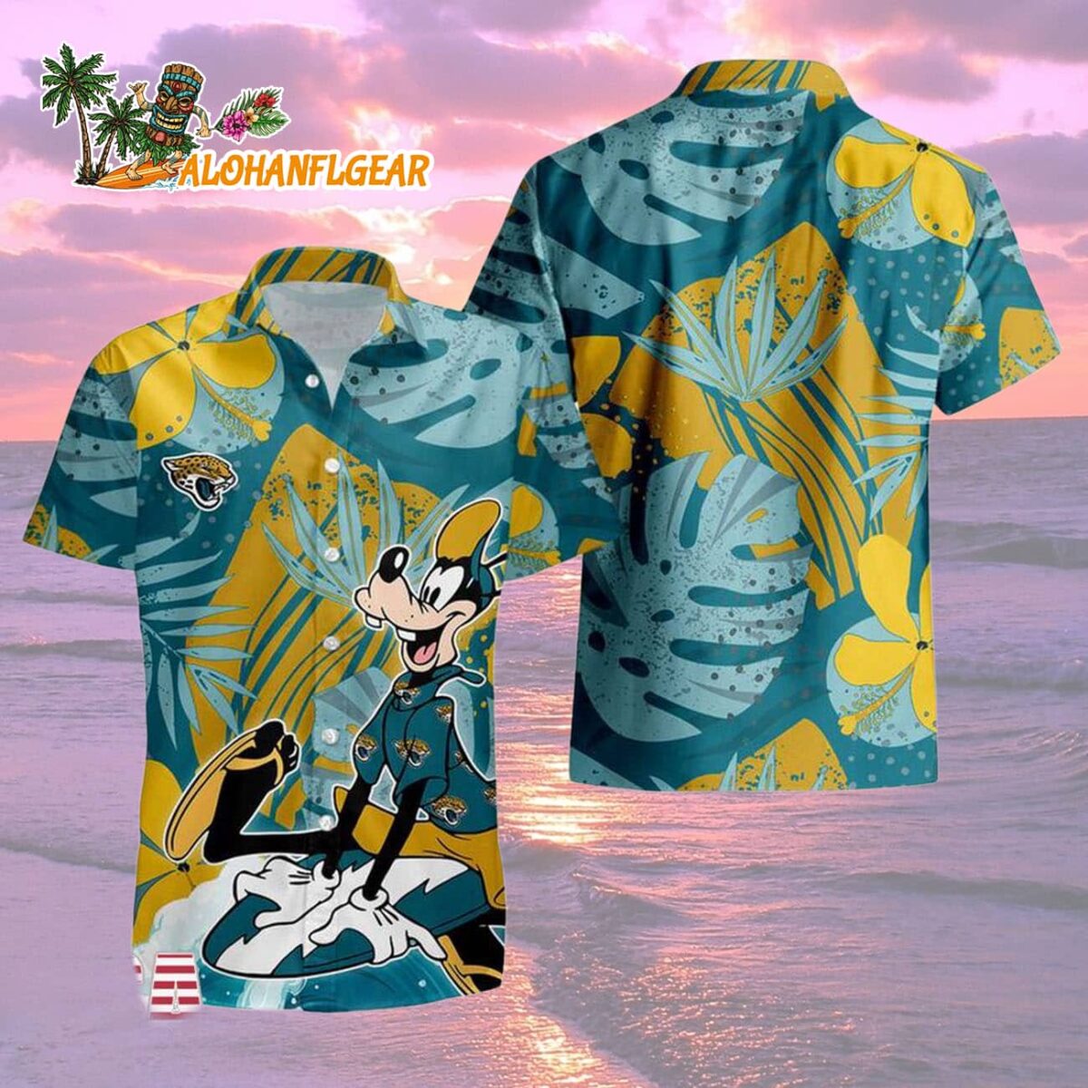 Jacksonville Jaguars Goofy Disney Limited Edition Hawaiian Shirt Jacksonville Jaguars Aloha Shirt 2