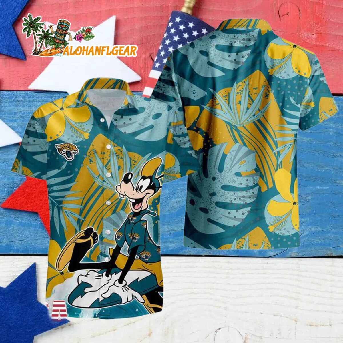 Jacksonville Jaguars Goofy Disney Limited Edition Hawaiian Shirt Jacksonville Jaguars Aloha Shirt 4