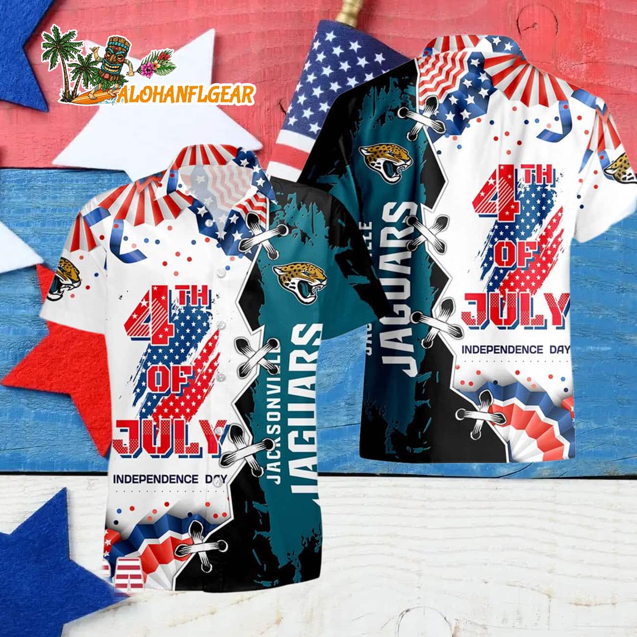 Jacksonville Jaguars Happy Independence Day Resurgence Hawaiian Shirt, NFL Aloha Shirt Jacksonville Jaguars Happy Independence Day Resurgence Hawaiian Shirt, NFL Aloha Shirt