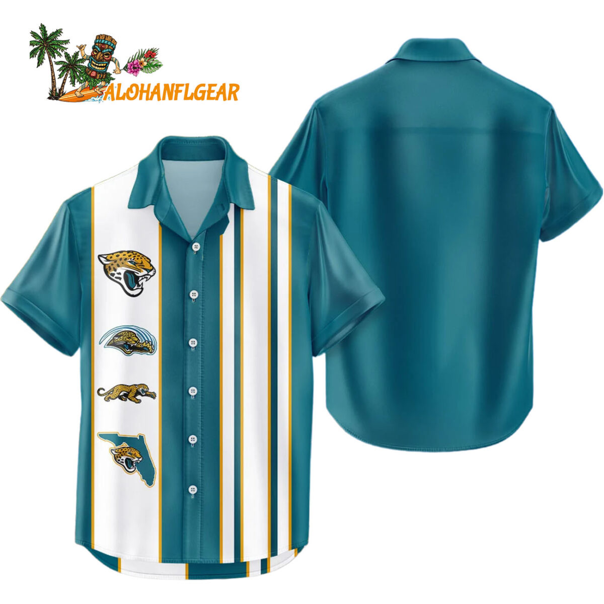 Jacksonville Jaguars Hawaiian Shirt Classic Color Contrast 1