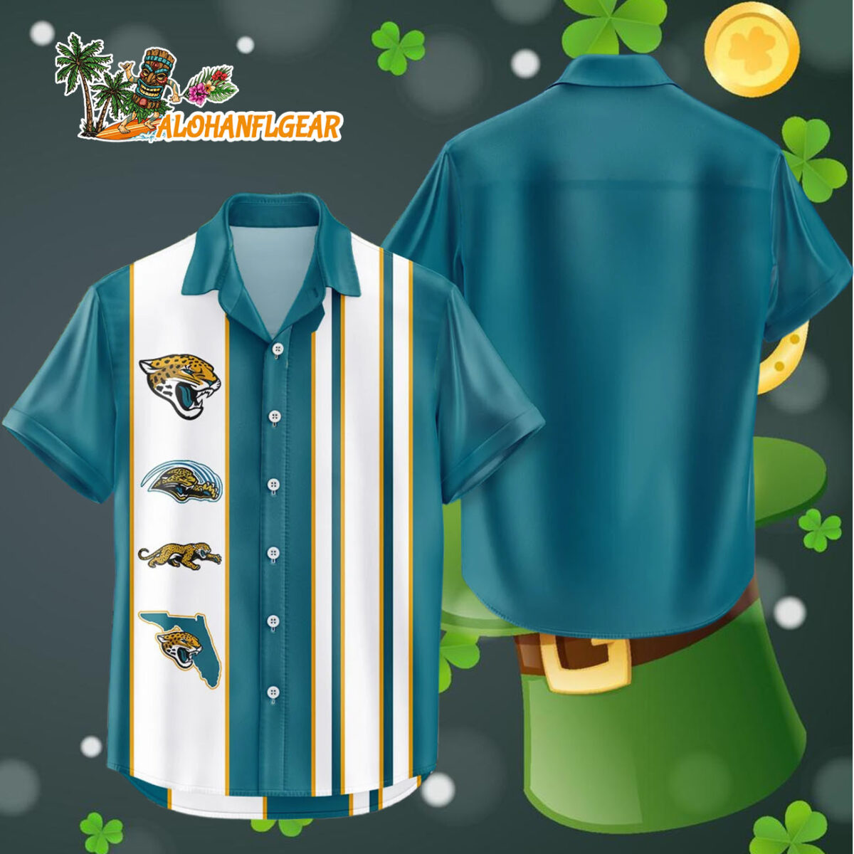 Jacksonville Jaguars Hawaiian Shirt Classic Color Contrast 4