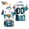 Jacksonville Jaguars Hibiscus Flower Custom Name Hawaiian Shirt NFL Aloha Shirt 1