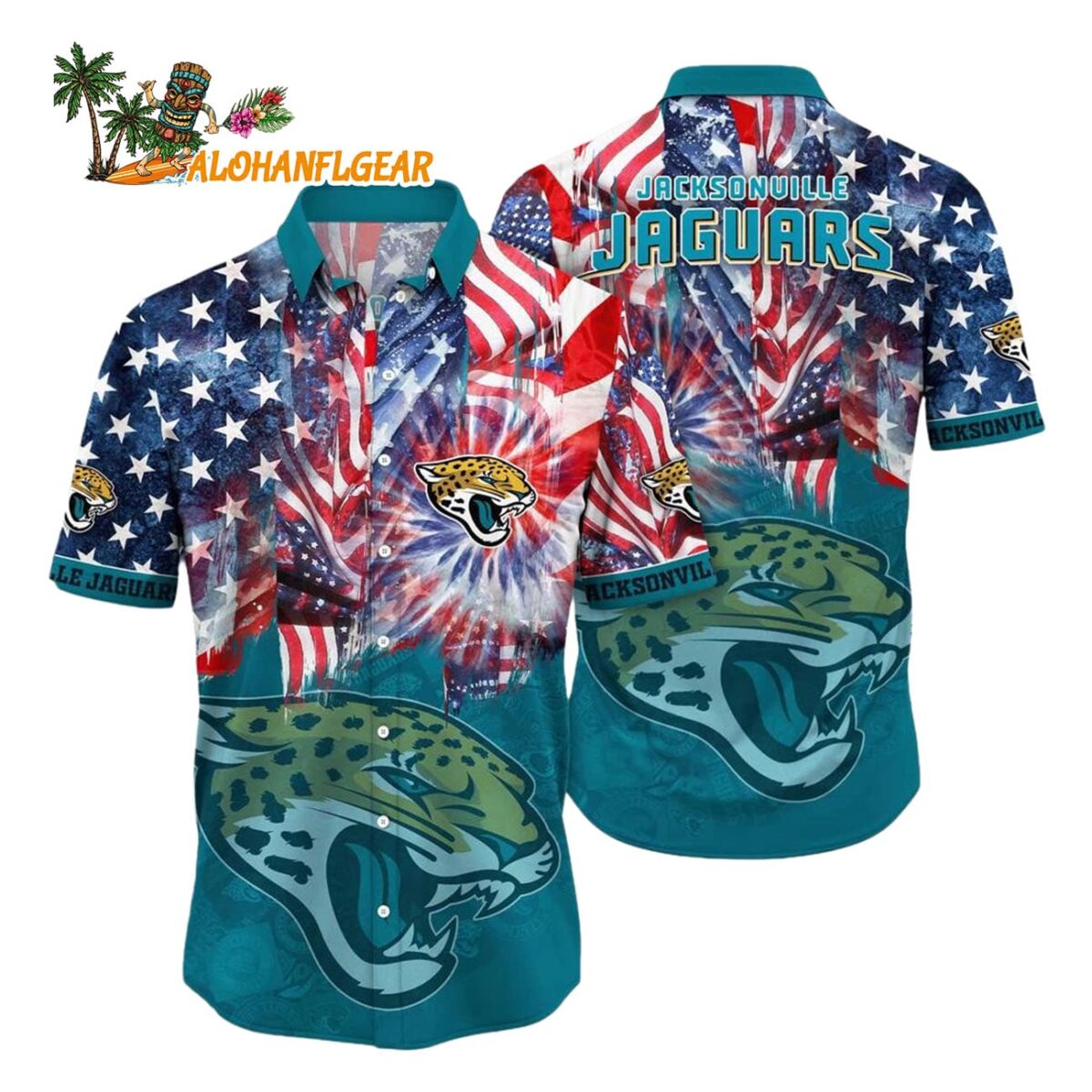 Jacksonville Jaguars Independence Day Hawaiian Shirt NFL Aloha Shirt 1