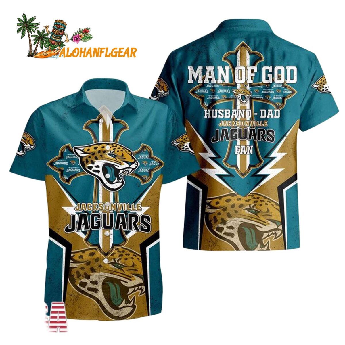Jacksonville Jaguars Man Of God Gift For Fathers Day Hawaiian Shirt Jacksonville Jaguars Aloha Shirt 1