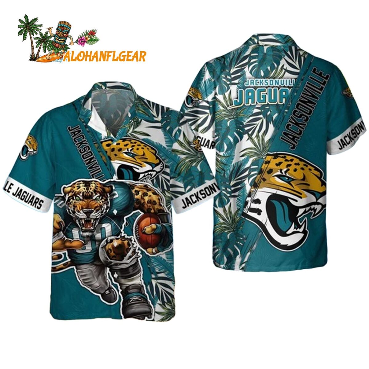 Jacksonville Jaguars Mascot Summer Hawaiian Shirt Jacksonville Jaguars Aloha Shirt 1