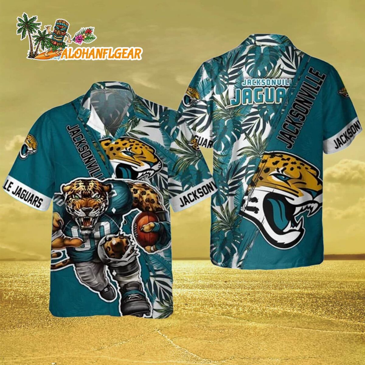 Jacksonville Jaguars Mascot Summer Hawaiian Shirt Jacksonville Jaguars Aloha Shirt 3