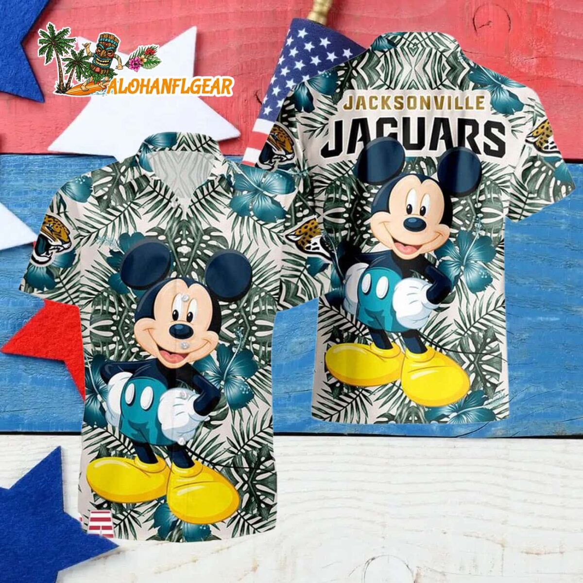 Jacksonville Jaguars Mickey Disney Limited Edition Hawaiian Shirt Jacksonville Jaguars Aloha Shirt 4