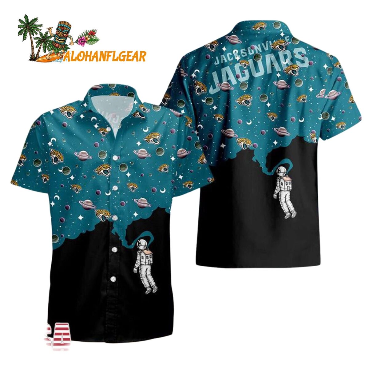 Jacksonville Jaguars Universal Astronaut Pattern Hawaiian Shirt Jacksonville Jaguars Aloha Shirt 1