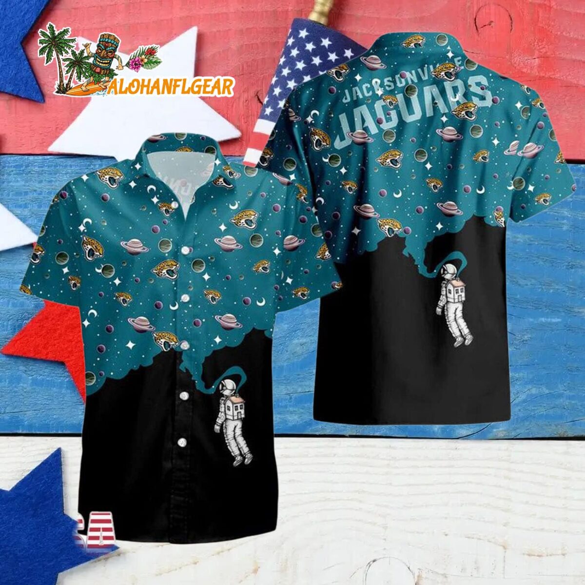 Jacksonville Jaguars Universal Astronaut Pattern Hawaiian Shirt Jacksonville Jaguars Aloha Shirt 4