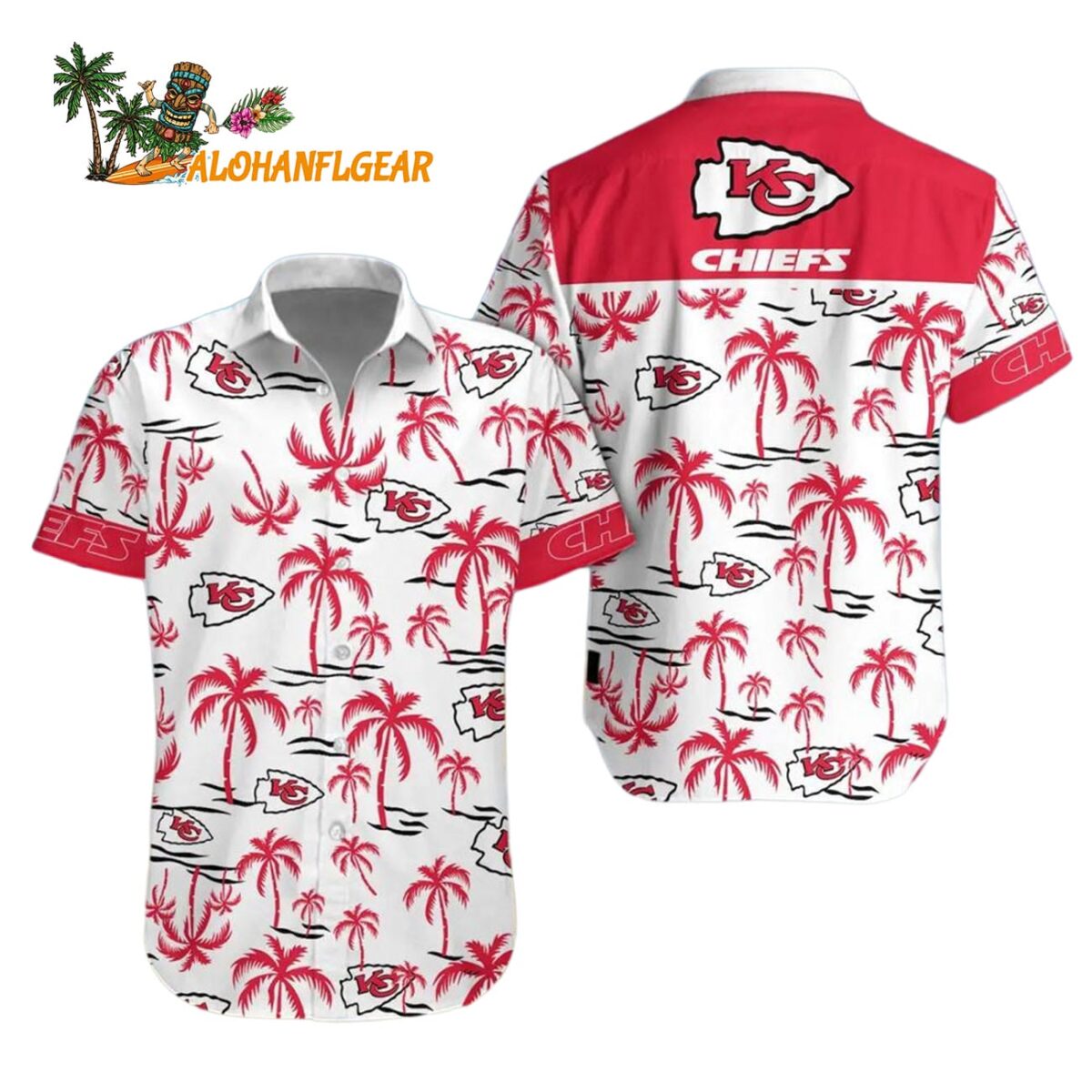 Kansas City Chiefs Coconut Logo Beach Hawaiian Shirt NFL Aloha Shirt 1
