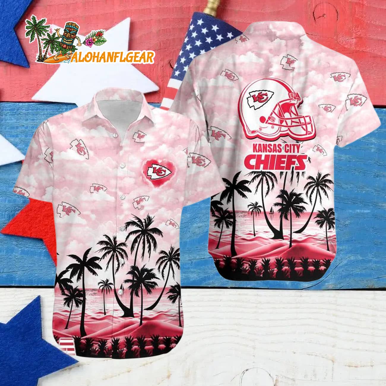 Kansas City Chiefs Coconut Palms Limited Edition Hawaiian Shirt, Kansas City Chiefs Aloha Shirt Kansas City Chiefs Coconut Palms Limited Edition Hawaiian Shirt, Kansas City Chiefs Aloha Shirt