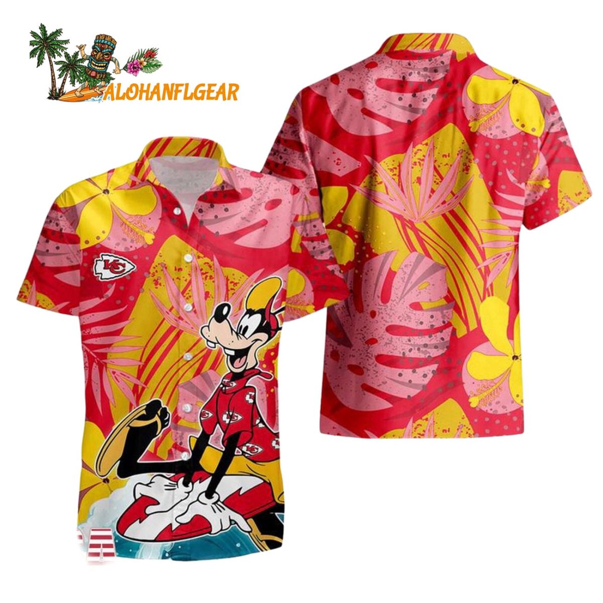 Kansas City Chiefs Goofy Disney Limited Edition Hawaiian Shirt Kansas City Chiefs Aloha Shirt 1