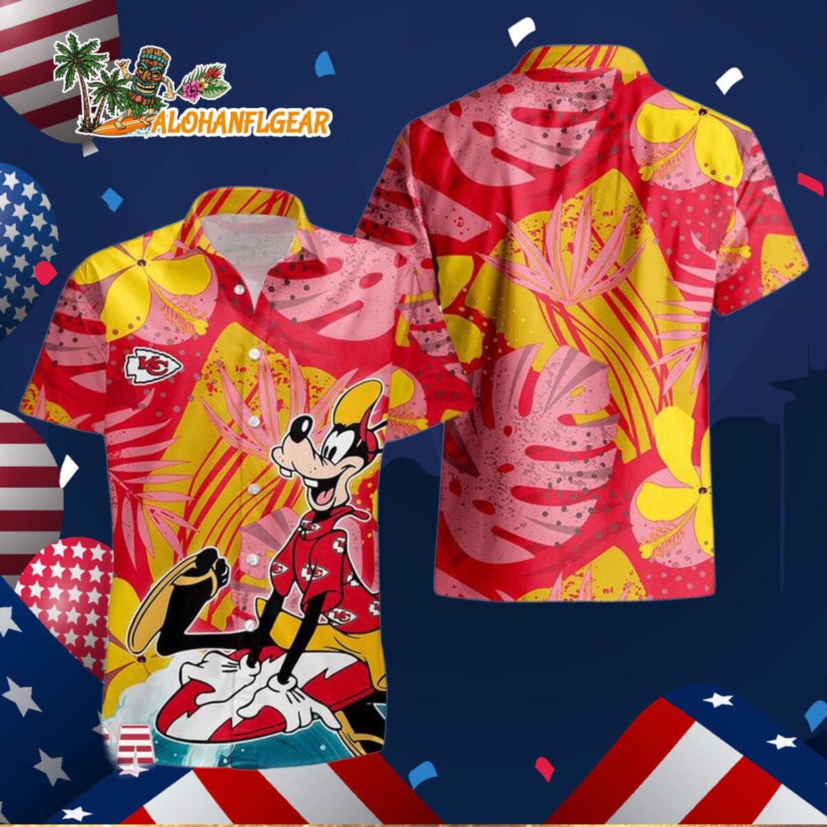 Kansas City Chiefs Goofy Disney Limited Edition Hawaiian Shirt Kansas City Chiefs Aloha Shirt 3
