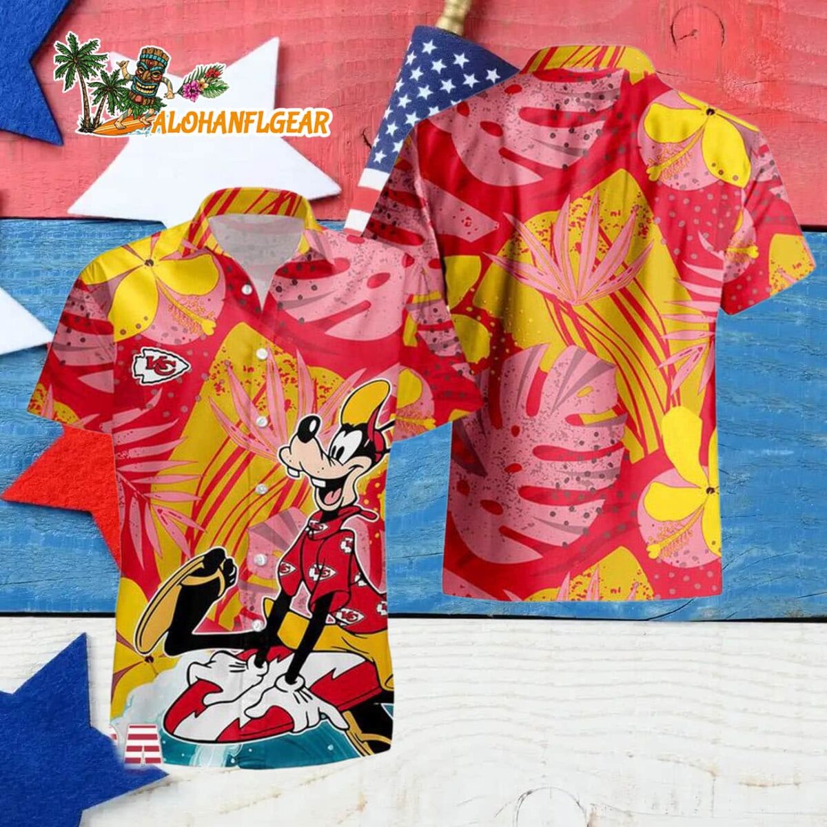Kansas City Chiefs Goofy Disney Limited Edition Hawaiian Shirt Kansas City Chiefs Aloha Shirt 4