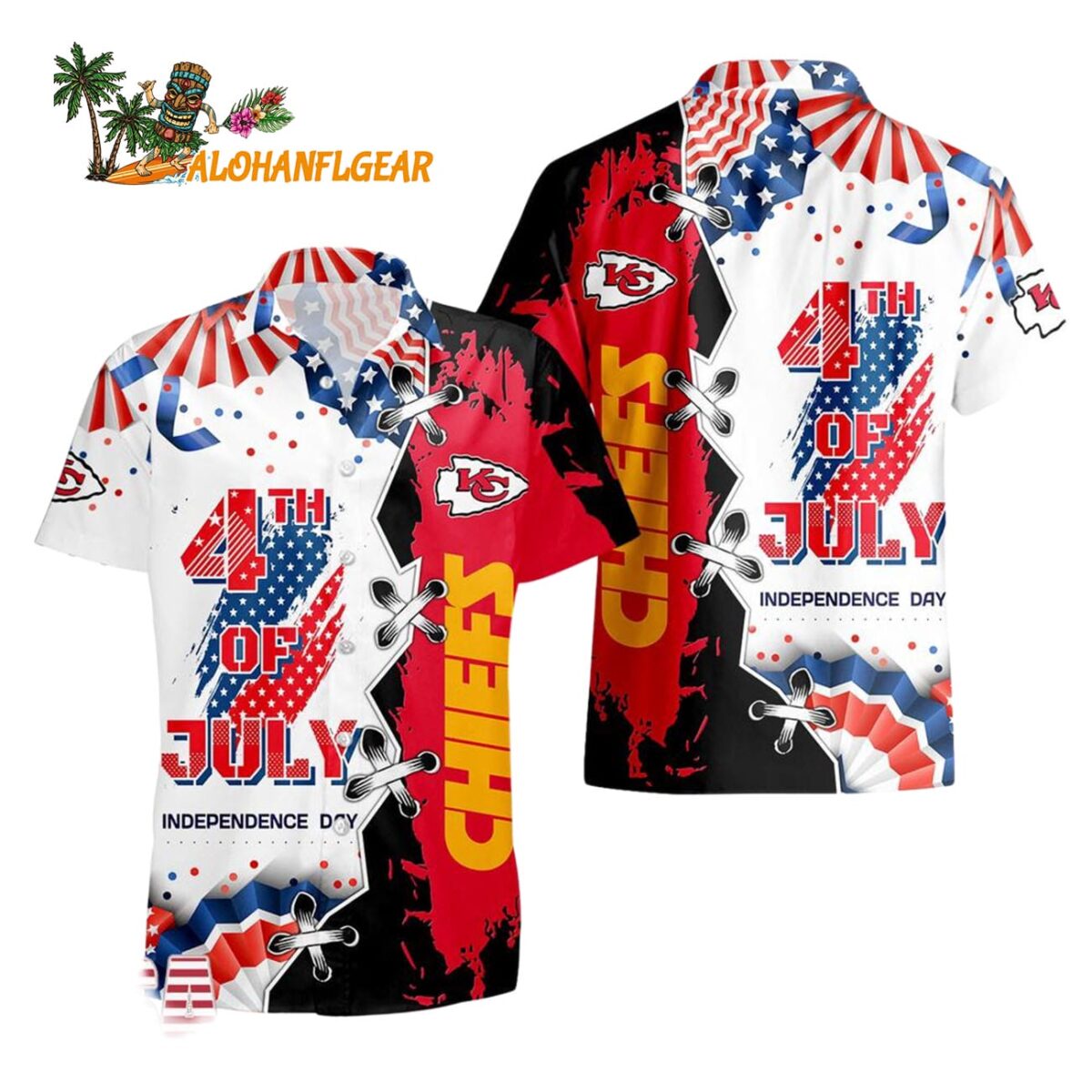 Kansas City Chiefs Happy Independence Day Resurgence Hawaiian Shirt NFL Aloha Shirt 1