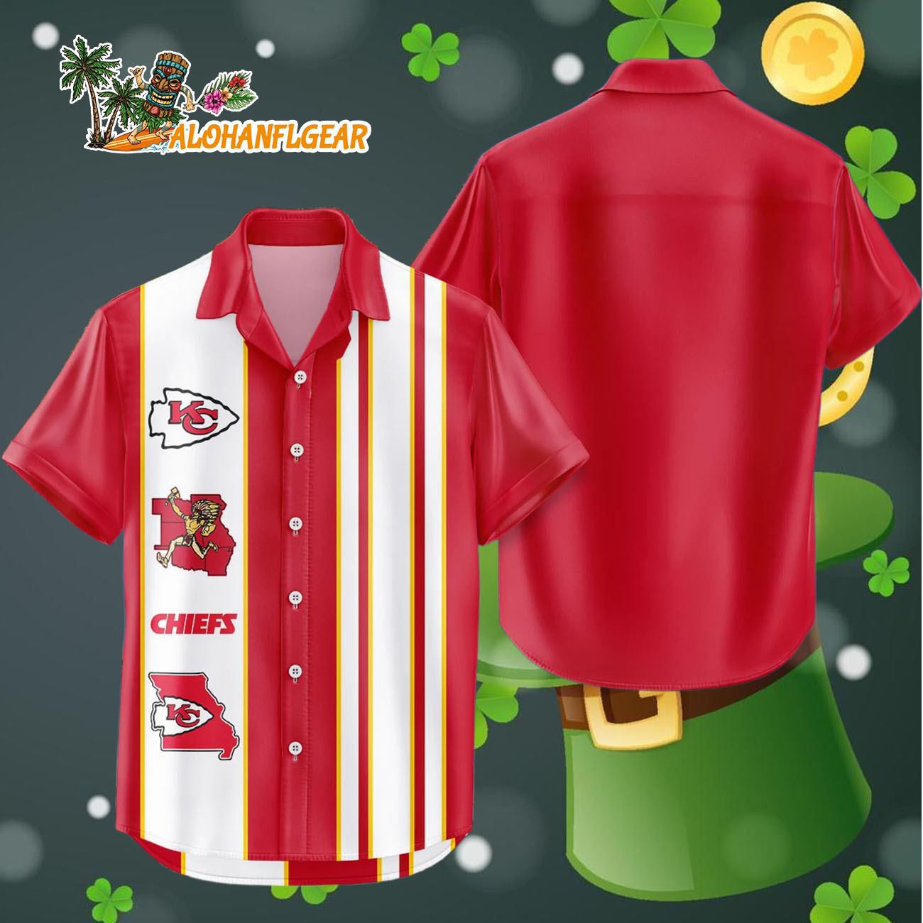 Kansas City Chiefs Hawaiian Shirt Classic Color Contrast, Kansas City Chiefs Aloha Shirt Kansas City Chiefs Hawaiian Shirt Classic Color Contrast, Kansas City Chiefs Aloha Shirt