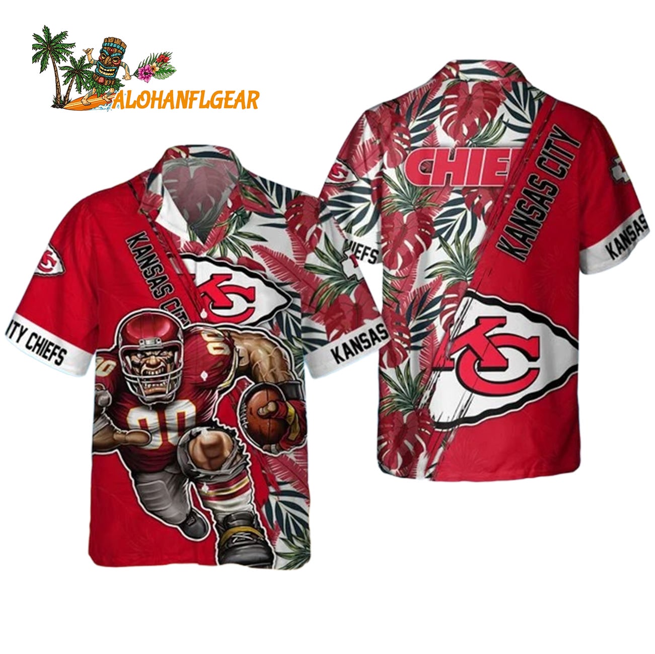 Kansas City Chiefs Mascot Summer Hawaiian Shirt, Kansas City Chiefs Aloha Shirt Kansas City Chiefs Mascot Summer Hawaiian Shirt, Kansas City Chiefs Aloha Shirt