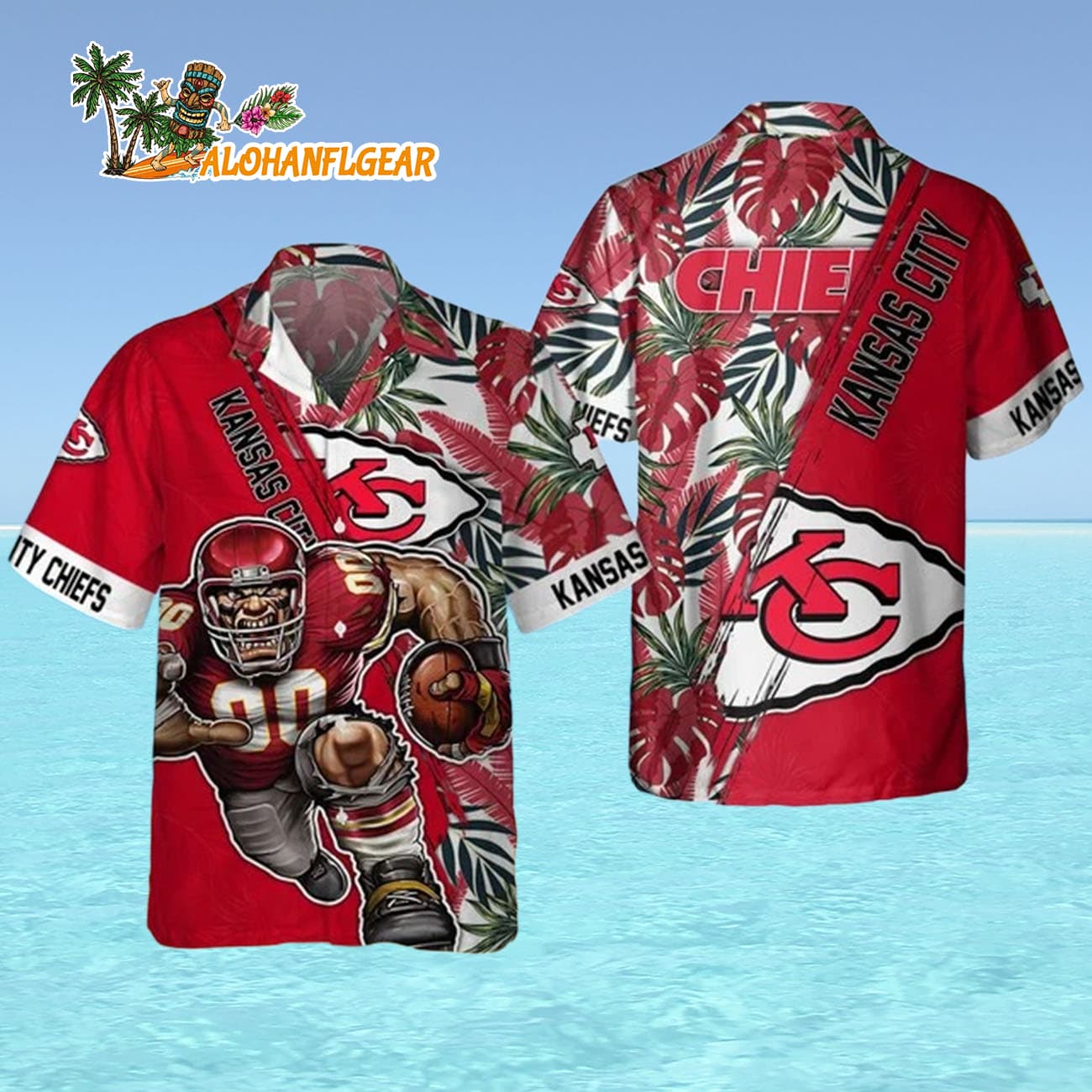 Kansas City Chiefs Mascot Summer Hawaiian Shirt, Kansas City Chiefs Aloha Shirt Kansas City Chiefs Mascot Summer Hawaiian Shirt, Kansas City Chiefs Aloha Shirt