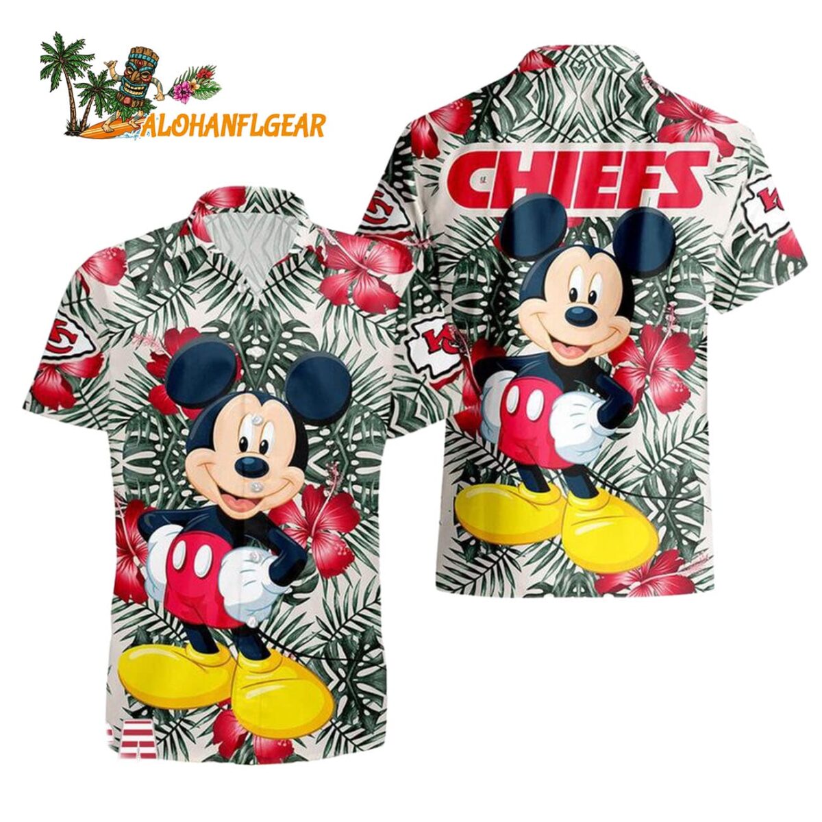 Kansas City Chiefs Mickey Disney Limited Edition Hawaiian Shirt Kansas City Chiefs Aloha Shirt 1